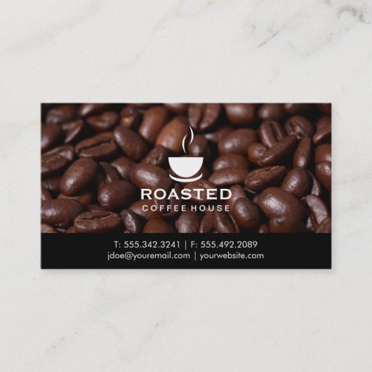 Carte De Visite Fèves de café (Devant)