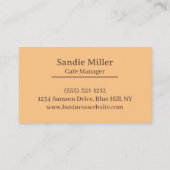 Carte De Visite Fèves De Café Avec Une Café Cup (Dos)