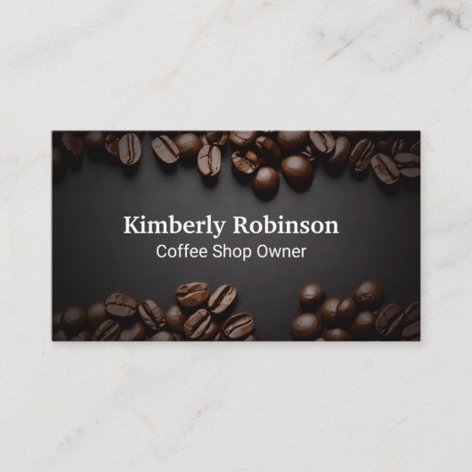Carte De Visite Fèves de café | Café (Devant)