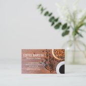 Carte De Visite Fèves de café | Café Cup (Debout devant)