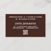 Carte De Visite Fèves de café | Coupe chaude de café (Dos)