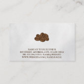 Carte De Visite Fèves de café et coupe (Dos)