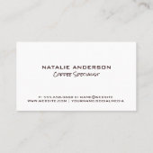 Carte De Visite Fèves de café et coupe sur table (Dos)