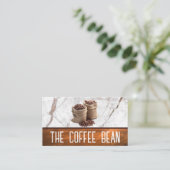 Carte De Visite Fèves de café grillées en sacs (Debout devant)