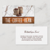 Carte De Visite Fèves de café grillées en sacs (Devant / Derrière)