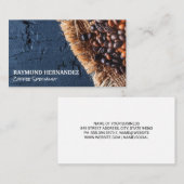 Carte De Visite Fèves de café sur le sac Burlap (Devant / Derrière)