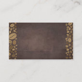 Carte De Visite Fèves de café | Texture Brown (Dos)