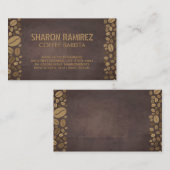 Carte De Visite Fèves de café | Texture Brown (Devant / Derrière)