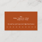 Carte De Visite Fèves personnalisées et coupe Café Chop Loyalty Pu (Dos)