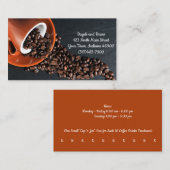 Carte De Visite Fèves personnalisées et coupe Café Chop Loyalty Pu (Devant / Derrière)