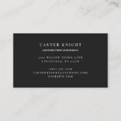 Carte De Visite Fibre de carbone et métal industriel (Dos)