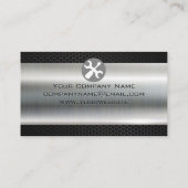 Carte De Visite Fibre de carbone métallique | Illustration de voit (Dos)