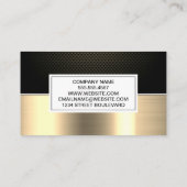 Carte De Visite Fibre de carbone noire | Or métallique (Dos)