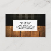 Carte De Visite Fibre de carbone | Vieil grain de bois (Dos)