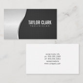 Carte De Visite Fibre et métal de carbone (Devant / Derrière)