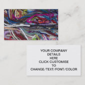 Carte De Visite Fibres colorées de laine (Devant / Derrière)