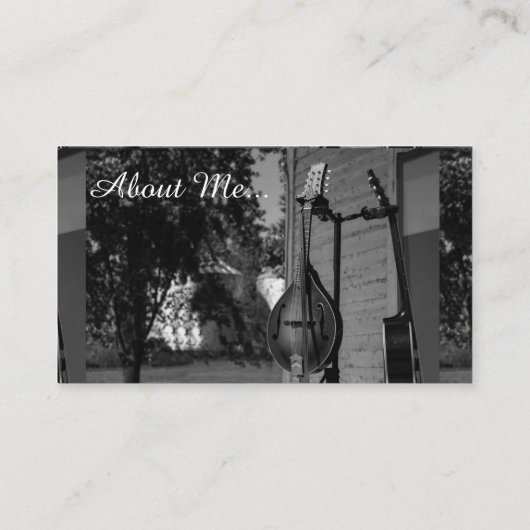 Carte de visite ficelé d'instrument (Dos)