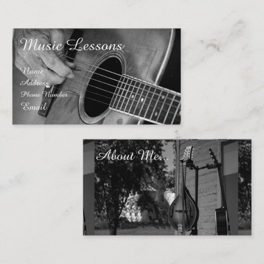 Carte de visite ficelé d'instrument (Devant / Derrière)