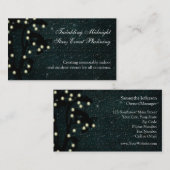 Carte De Visite Ficelle de minuit étoilée de la planification (Devant / Derrière)