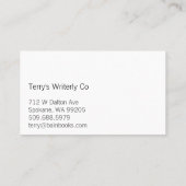 Carte De Visite Fiche (Dos)