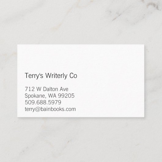 Carte De Visite Fiche (Dos)