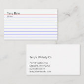 Carte De Visite Fiche (Devant / Derrière)