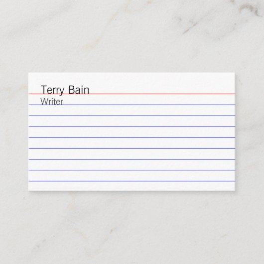 Carte De Visite Fiche (Devant)