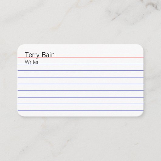 Carte De Visite Fiche (Devant)