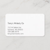 Carte De Visite Fiche (Dos)