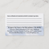 Carte De Visite Fiche de documentation de foi (Dos)