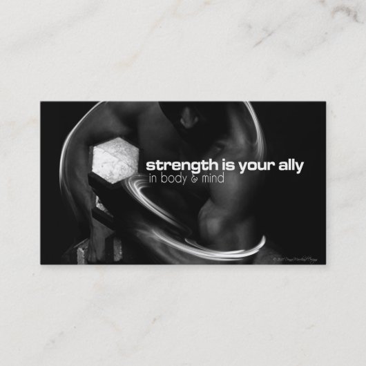 Carte De Visite Fiche de documentation sur l'entraînement de la fo (Devant)