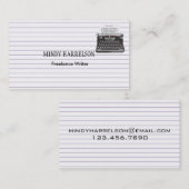 Carte De Visite Fiche de papier rayée (Devant / Derrière)