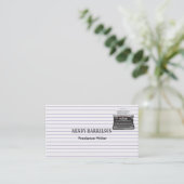 Carte De Visite Fiche de papier rayée (Debout devant)