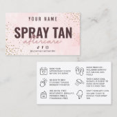 Carte De Visite Fiche de suivi de l'instruction Tan Spray (Devant / Derrière)