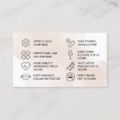 Carte De Visite Fiche d'enseignement de remplissage moderne (Dos)