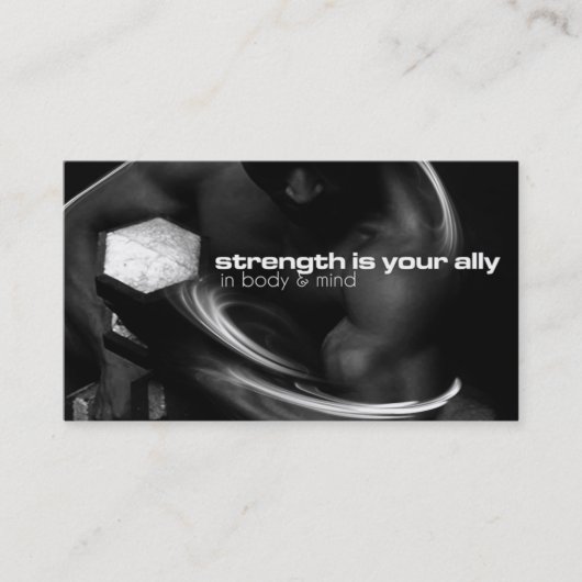 Carte De Visite Fiche d'entraînement de force (Devant)