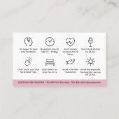 Carte De Visite Fiche d'information de luxe Botox Lip Filler (Dos)