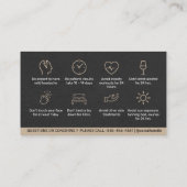 Carte De Visite Fiche d'information de luxe Botox Lip Filler (Dos)