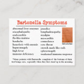 Carte De Visite Fiche d'information sur Bartonella (Dos)