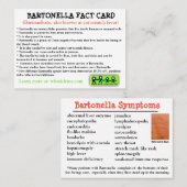 Carte De Visite Fiche d'information sur Bartonella (Devant / Derrière)