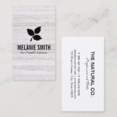 Carte De Visite Fiche d'information sur la texture naturelle de l' (Devant / Derrière)