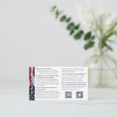 Carte De Visite Fiche d'information sur le chien de service : Fait (Debout devant)