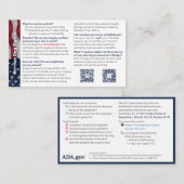 Carte De Visite Fiche d'information sur le chien de service : Fait (Devant / Derrière)