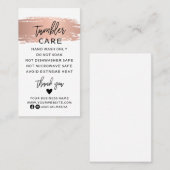 Carte De Visite Fiche d'instructions pour la prise en charge du ta (Devant / Derrière)