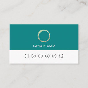 Carte De Visite Fidélité chic moderne minimaliste de Teal de