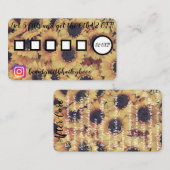 Carte De Visite Fidélité de tournesol et après soin (Devant / Derrière)