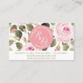 Carte De Visite Fidélité rose de roses d'aquarelle (Dos)