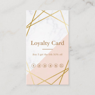 Carte De Visite Fidélité verticale de marbre minimaliste moderne