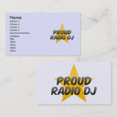 Carte De Visite Fier Radio Dj (Devant / Derrière)