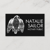 Carte De Visite FIERCE FALCON Logo moderne unique Notaire public (Devant)